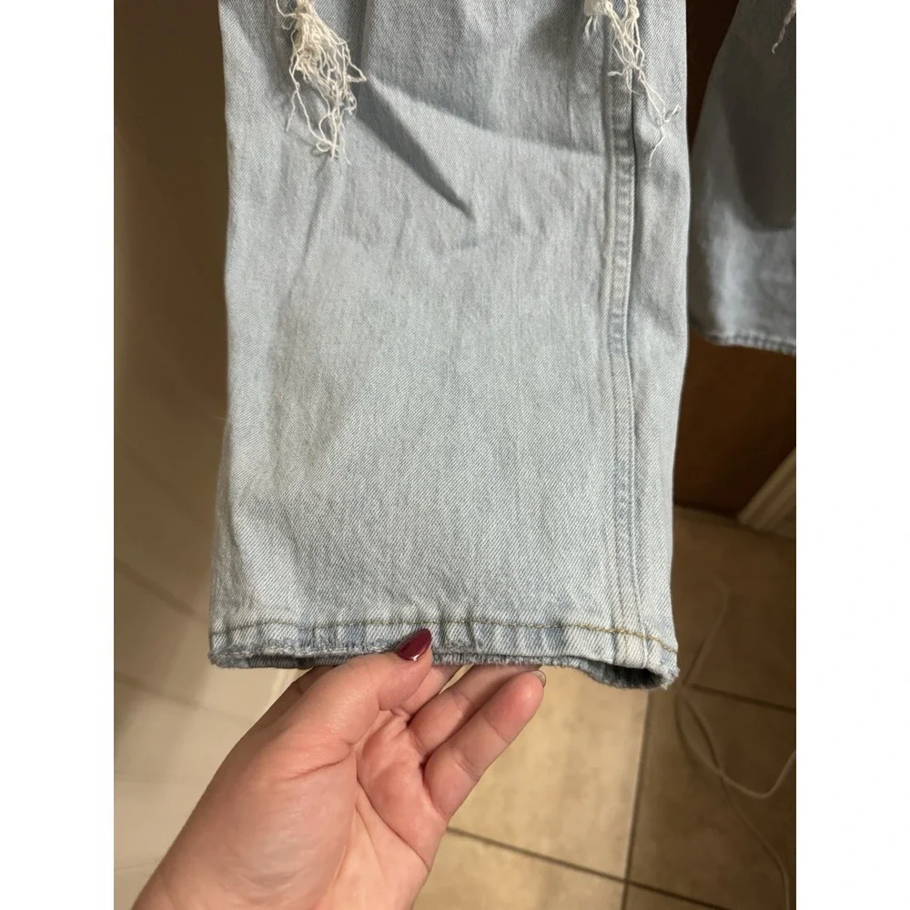 Abercrombie & Fitch Jeans Womens 90s Straight Ultra High Rise Distressed 35/20R